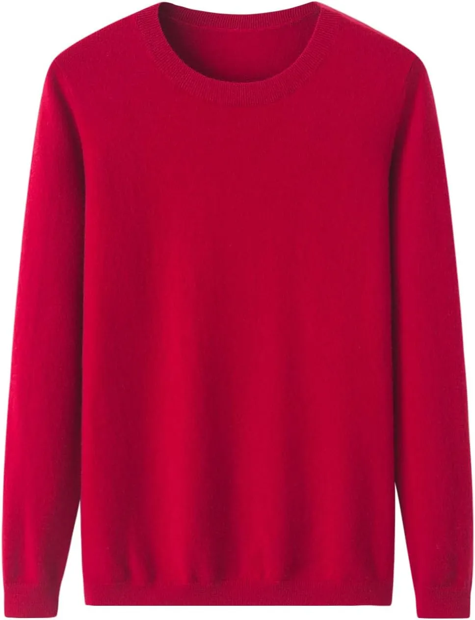 100% Pure Cashmere Crewneck Sweater for Women Long Sleeve Warm Soft Lightweight Knit Pullover