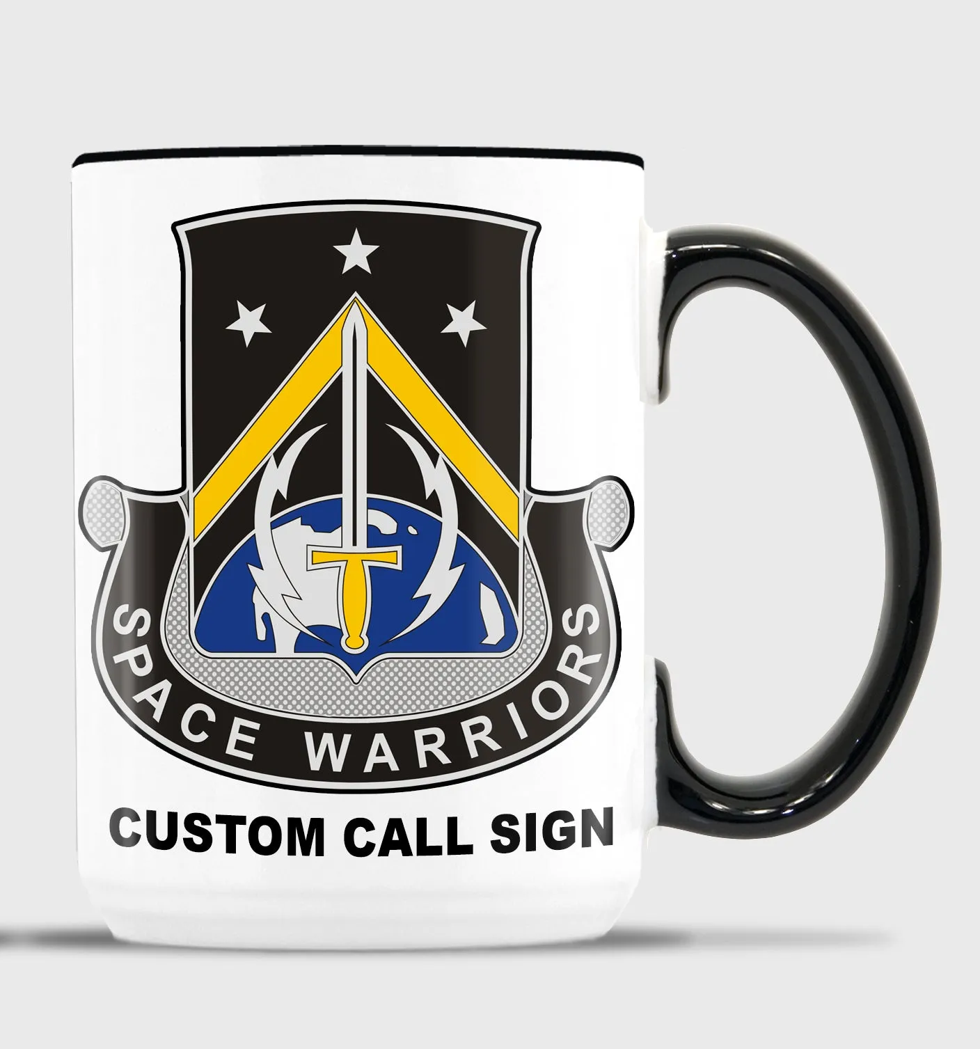 15 oz Coffee Mug- All White or White with Black Trim