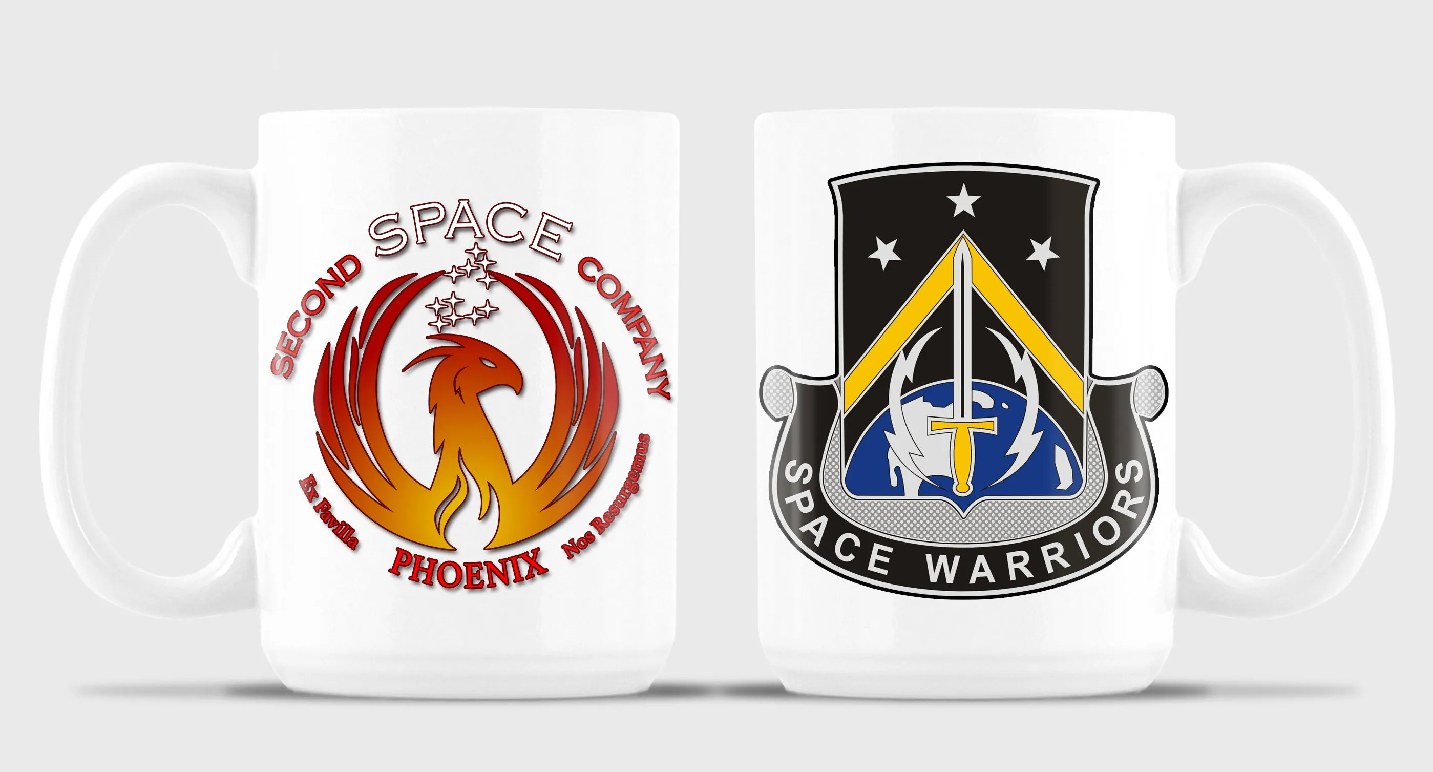 15 oz Coffee Mug- All White or White with Black Trim