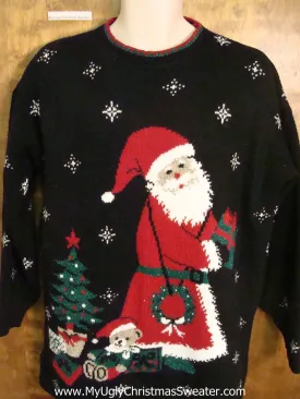 80s Super Sized Santa Ugly Christmas Jumper Pullover