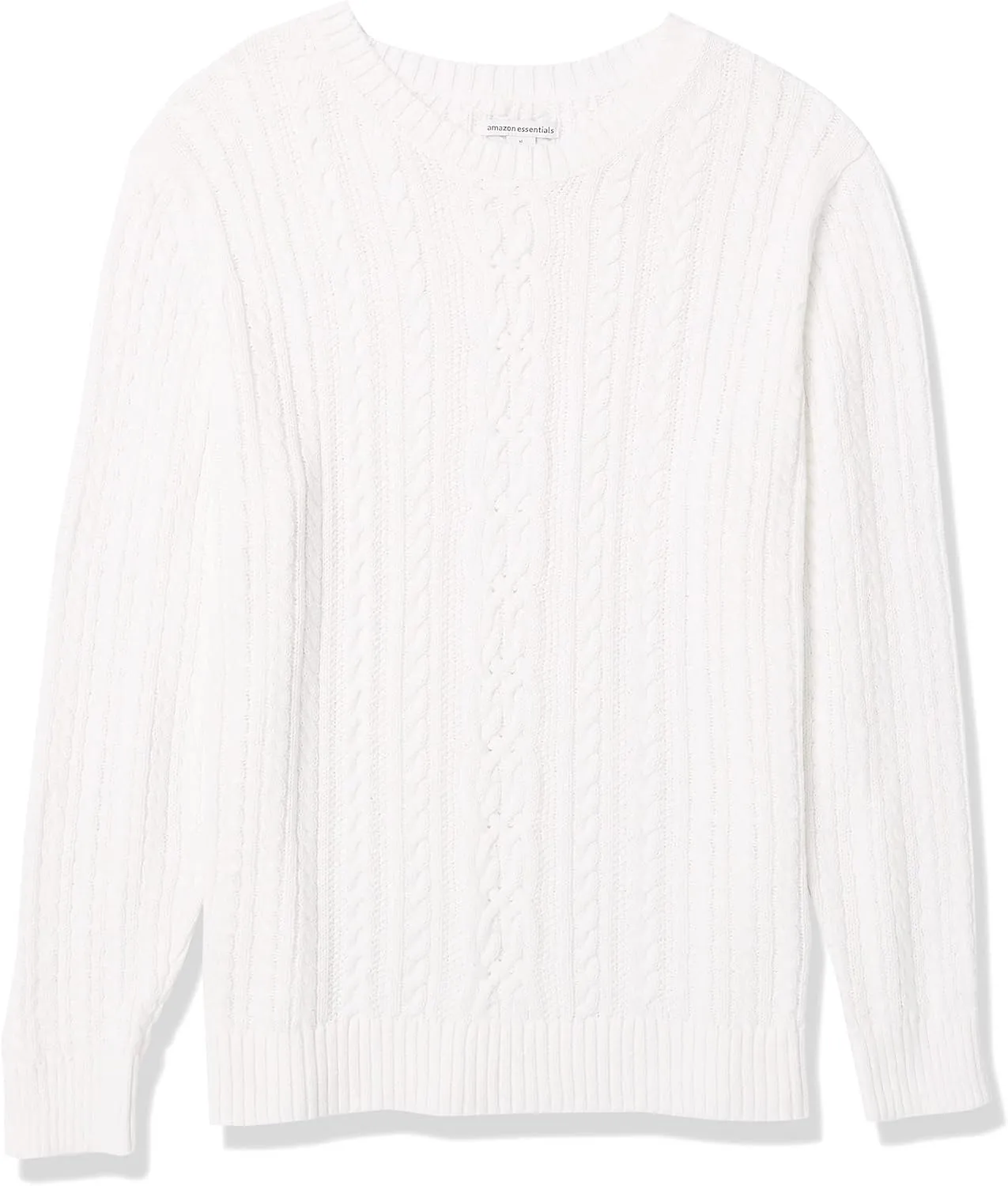 Amazon Essentials Women's Soft Fisherman Cable Long-Sleeve Crewneck Sweater (Available in Plus Size)