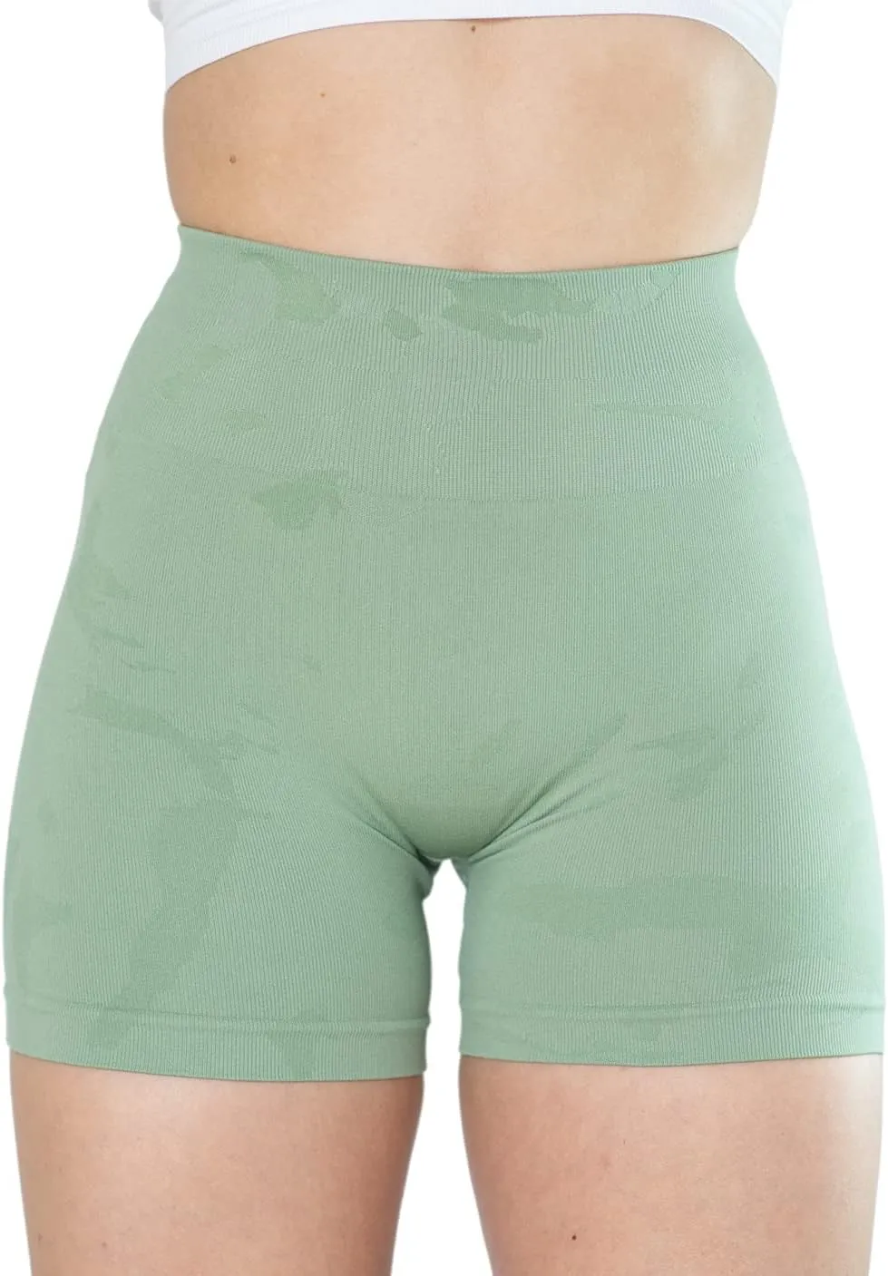 AUROLA CAMO Workout Shorts for Women Seamless Subtle Logo Scrunch Shorts