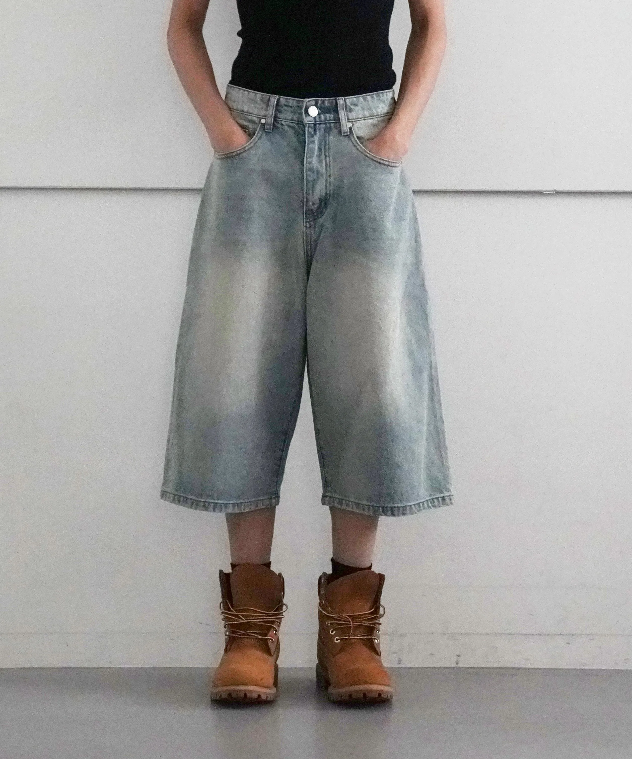 Basketcase BREACHER DENIM SHORTS "WASHED BLACK"
