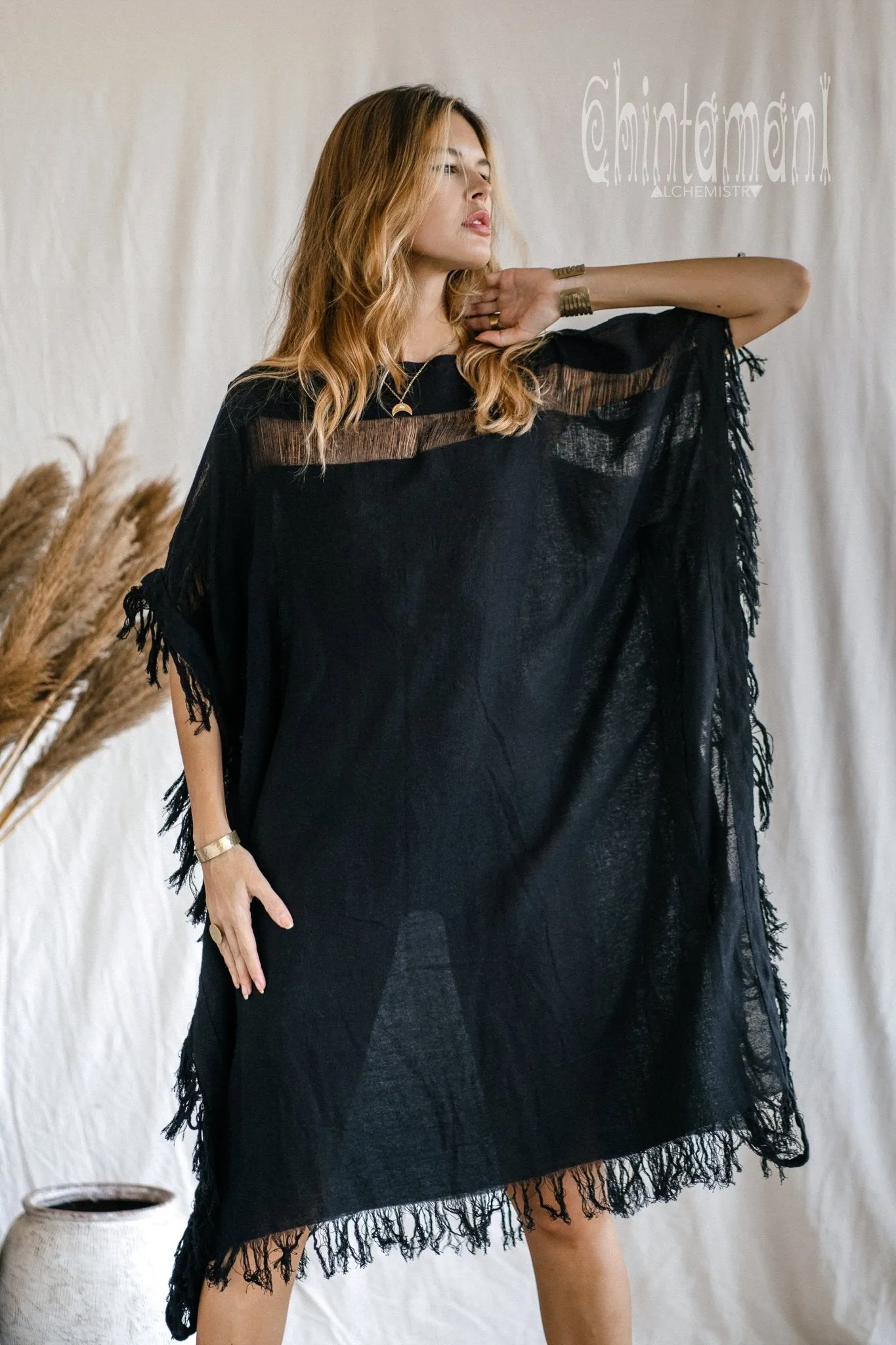 Beach Poncho Dress / Black
