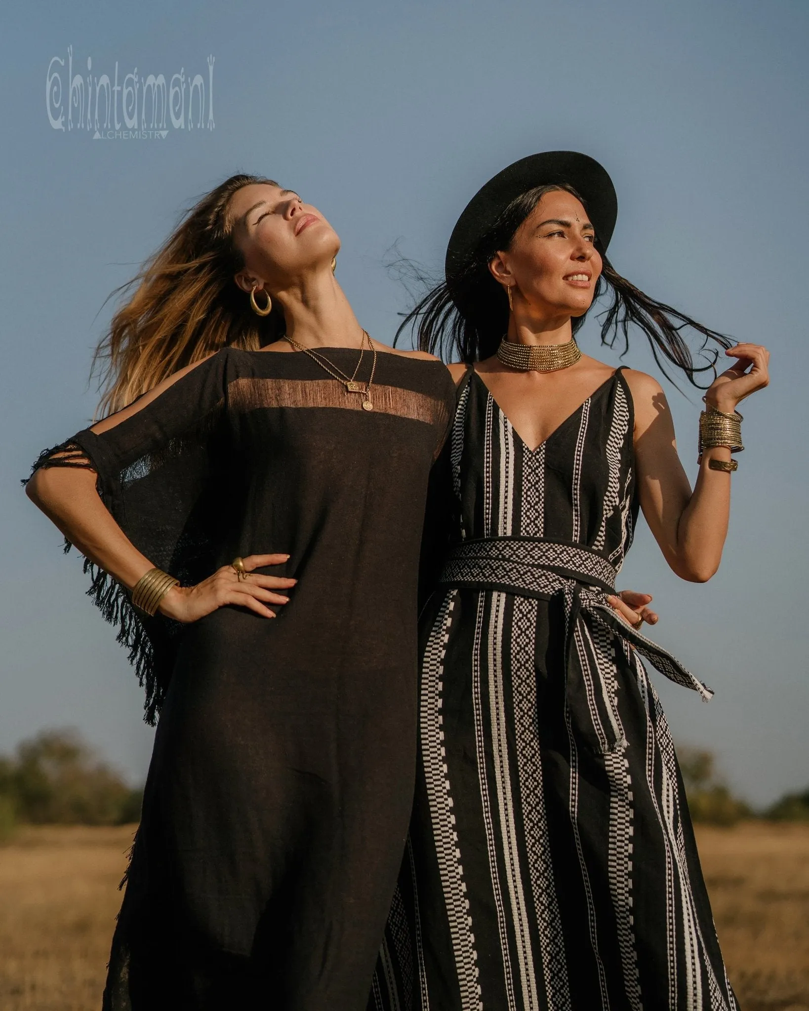 Beach Poncho Dress / Black