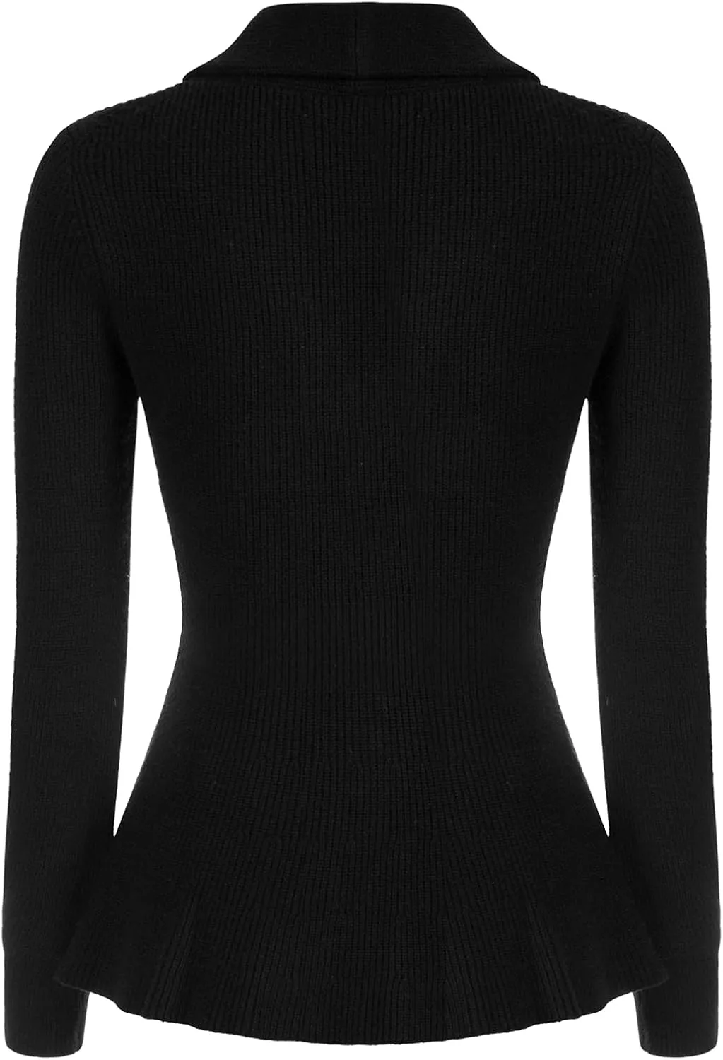 Belle Poque Women Vintage Cardigan Sweater Shawl Lapel Button Down Sweater Outwear Coat
