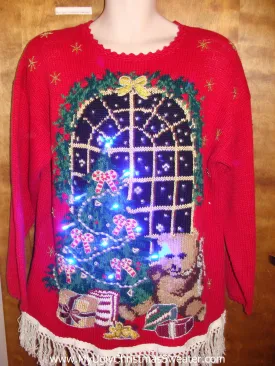 Best 80s Ugly Christmas Sweater with Lights