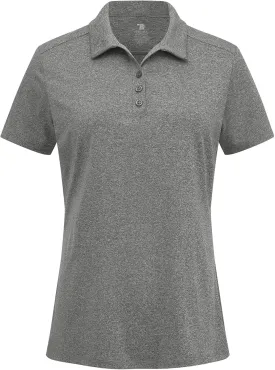 BGOWATU Women's Polo Shirts Golf Tennis Shirts Short Sleeve 3 Buttons Collared Casual Top UV Sun Protection Dry Fit