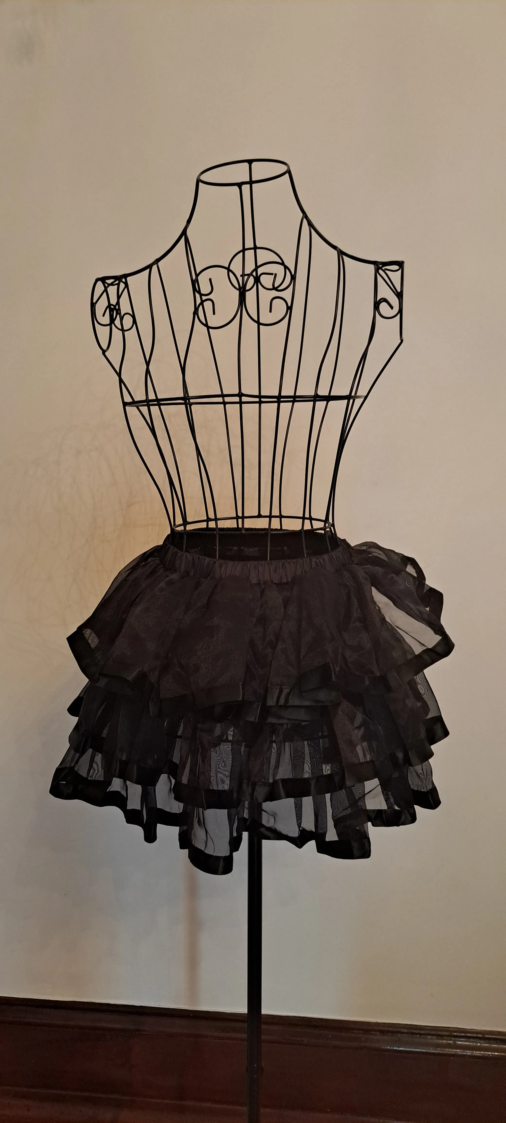 Black Organza Corset & Tutu Skirt Set