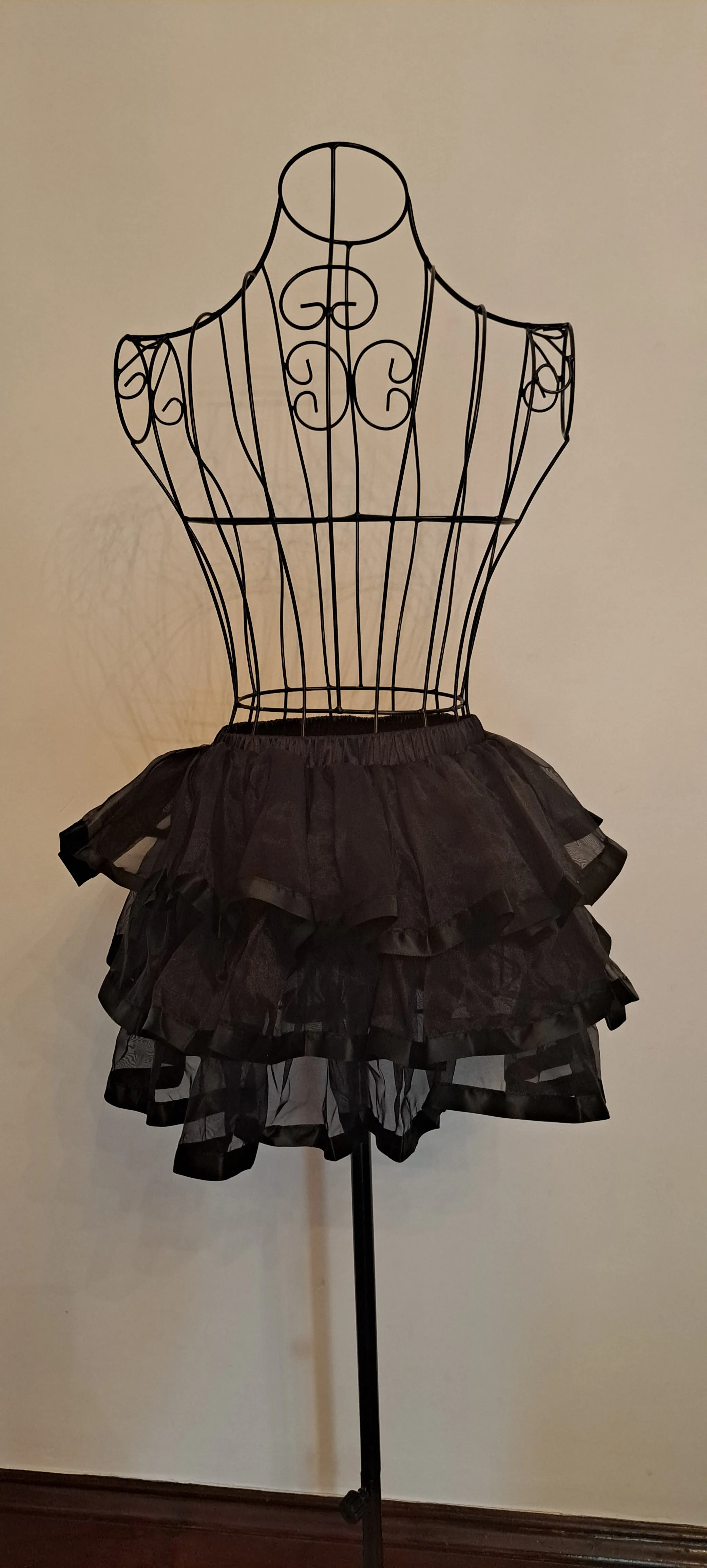 Black Organza Corset & Tutu Skirt Set