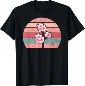 Cherry tree flower Sakura blossom vintage minimalist graphic T-Shirt