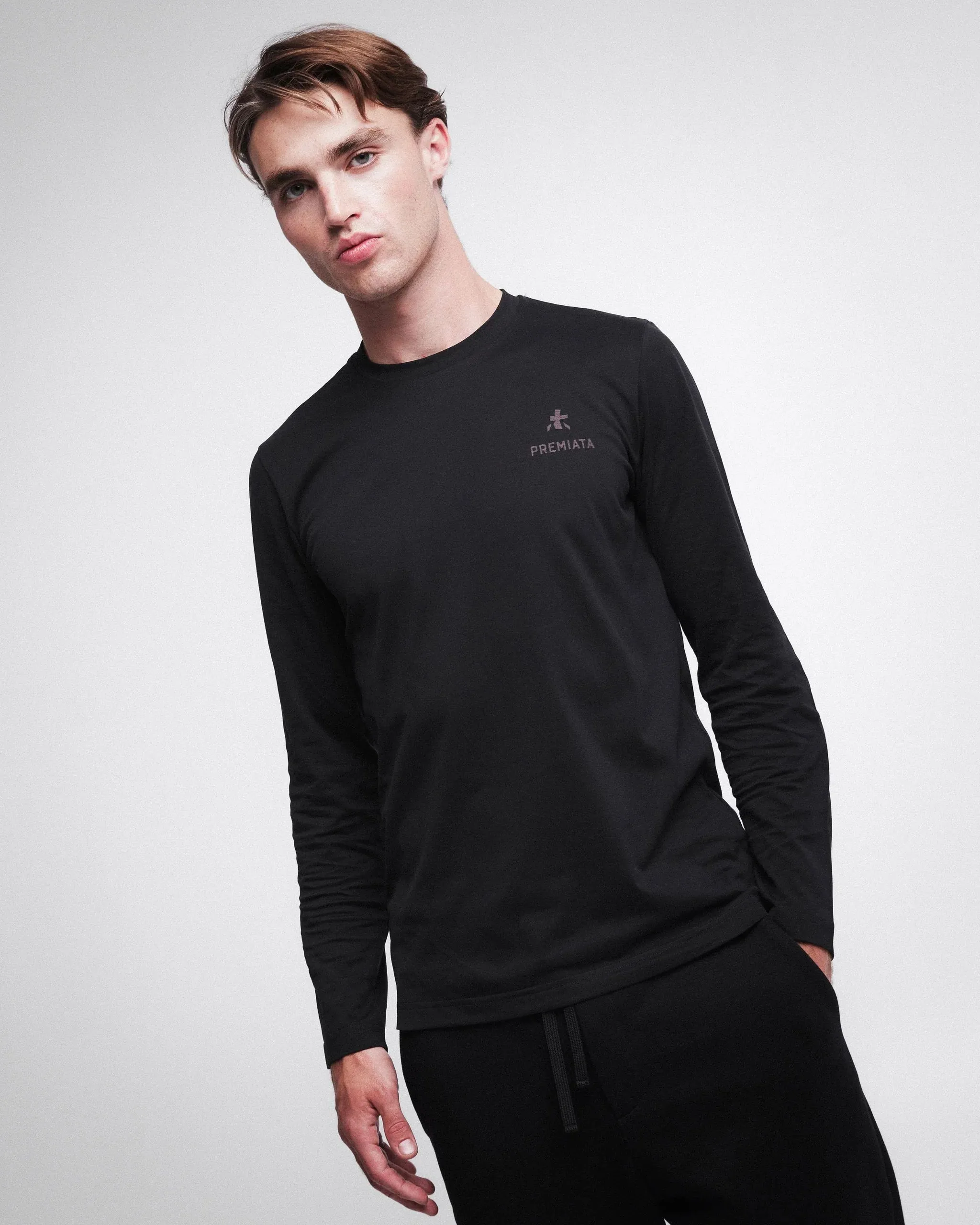 Cotton Long Sleeved T-Shirt PR454100 Black