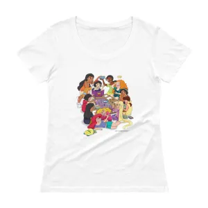 Disney Princesses and DND Women's Scoopneck T-shirt