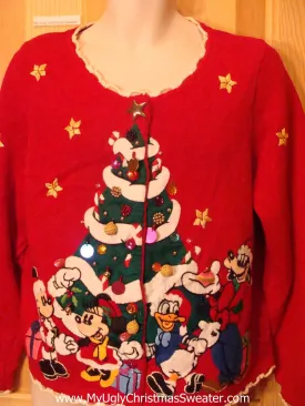 Disney Ugly Christmas Sweater Pluto Micky Minny