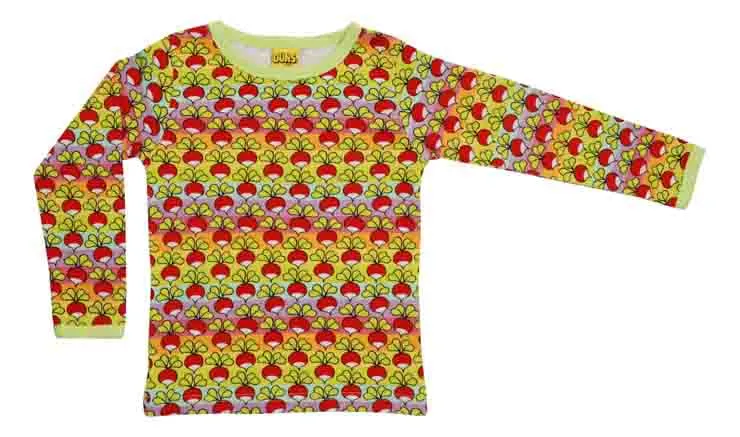 DUNS Long Sleeved T-shirt - Radish Rainbow Stripe Pastel