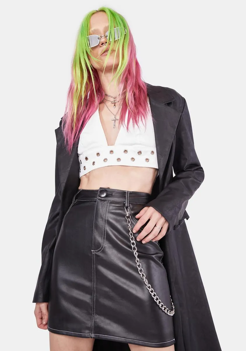 Emile Vegan Leather Skirt