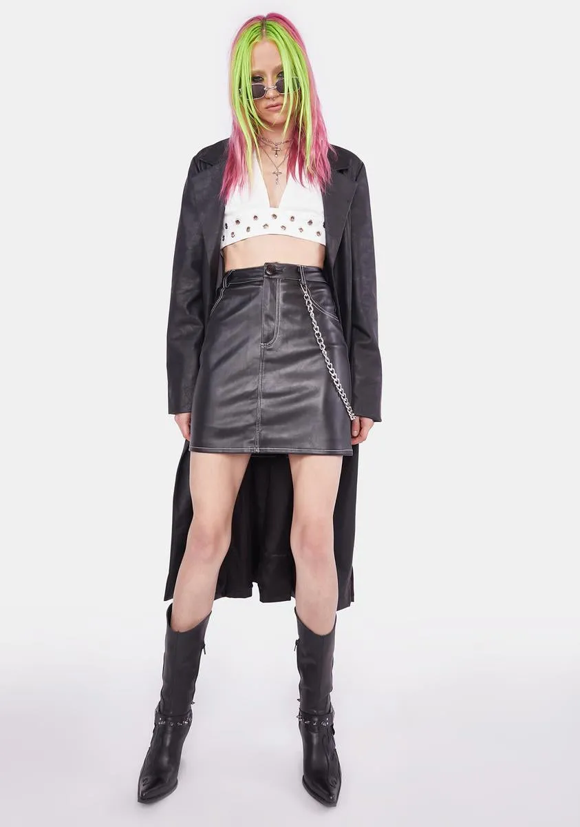 Emile Vegan Leather Skirt