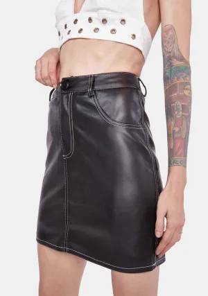 Emile Vegan Leather Skirt