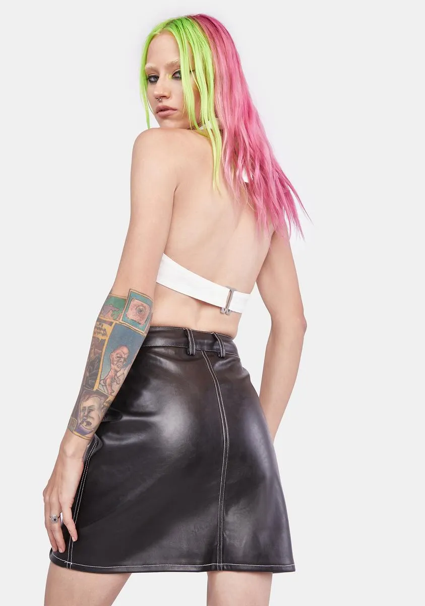 Emile Vegan Leather Skirt