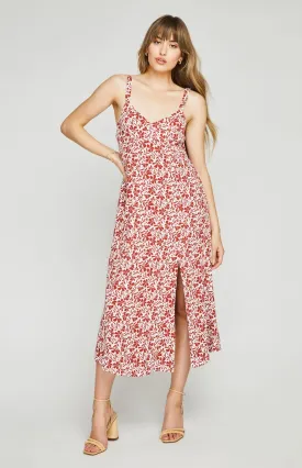 Esme Midi Dress-Chili Floral