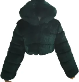 Faux Fur Women's Winter Warm Jacket Shawl Wrap Stole Shrug Wedding Cover Up Coat Outerwear Sweater