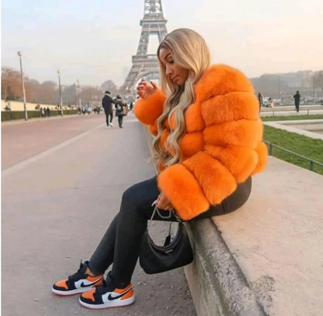 Faux Fur Women's Winter Warm Jacket Shawl Wrap Stole Shrug Wedding Cover Up Coat Outerwear Sweater