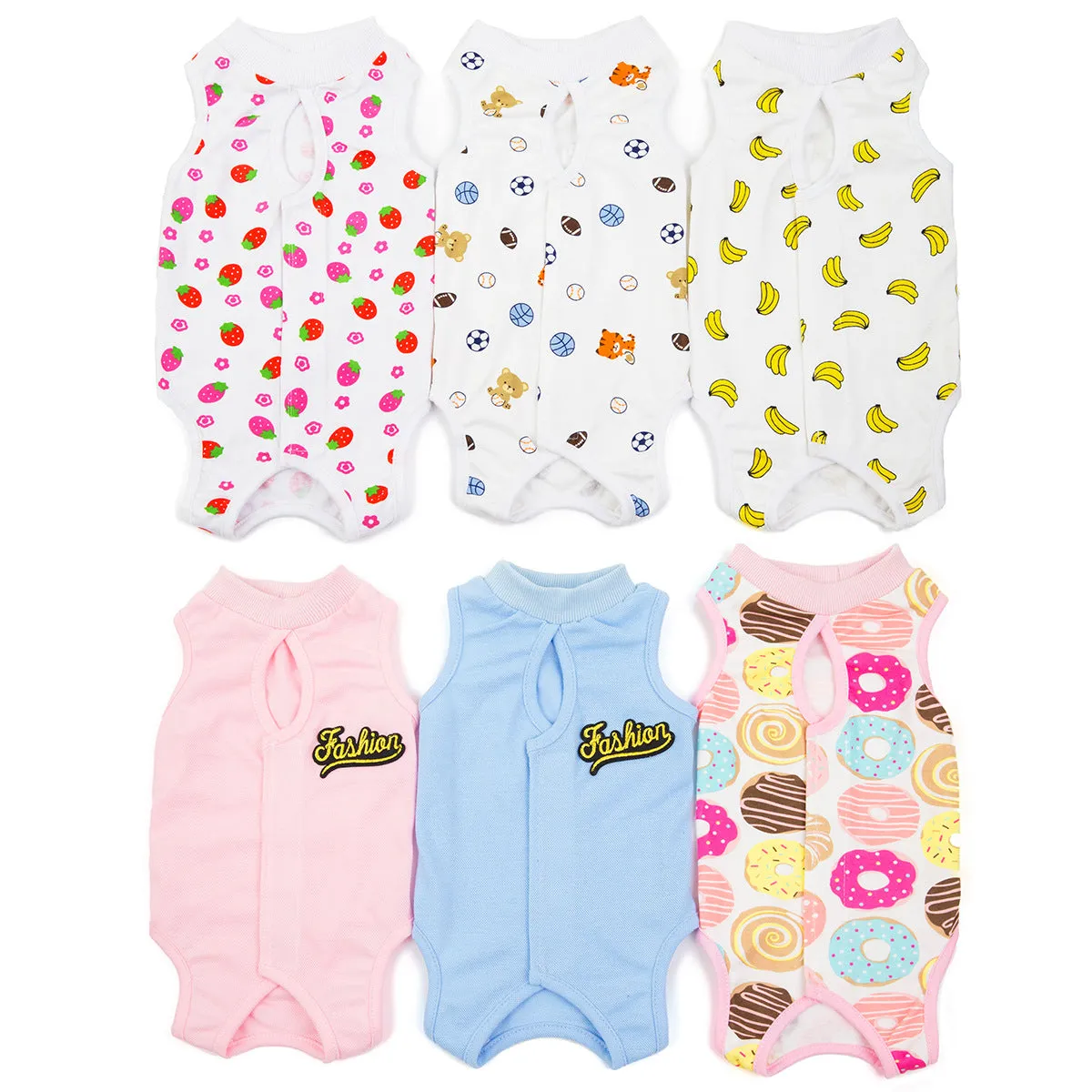 Fruit pattern pet clothing sterilization suit for cat