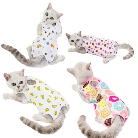 Fruit pattern pet clothing sterilization suit for cat