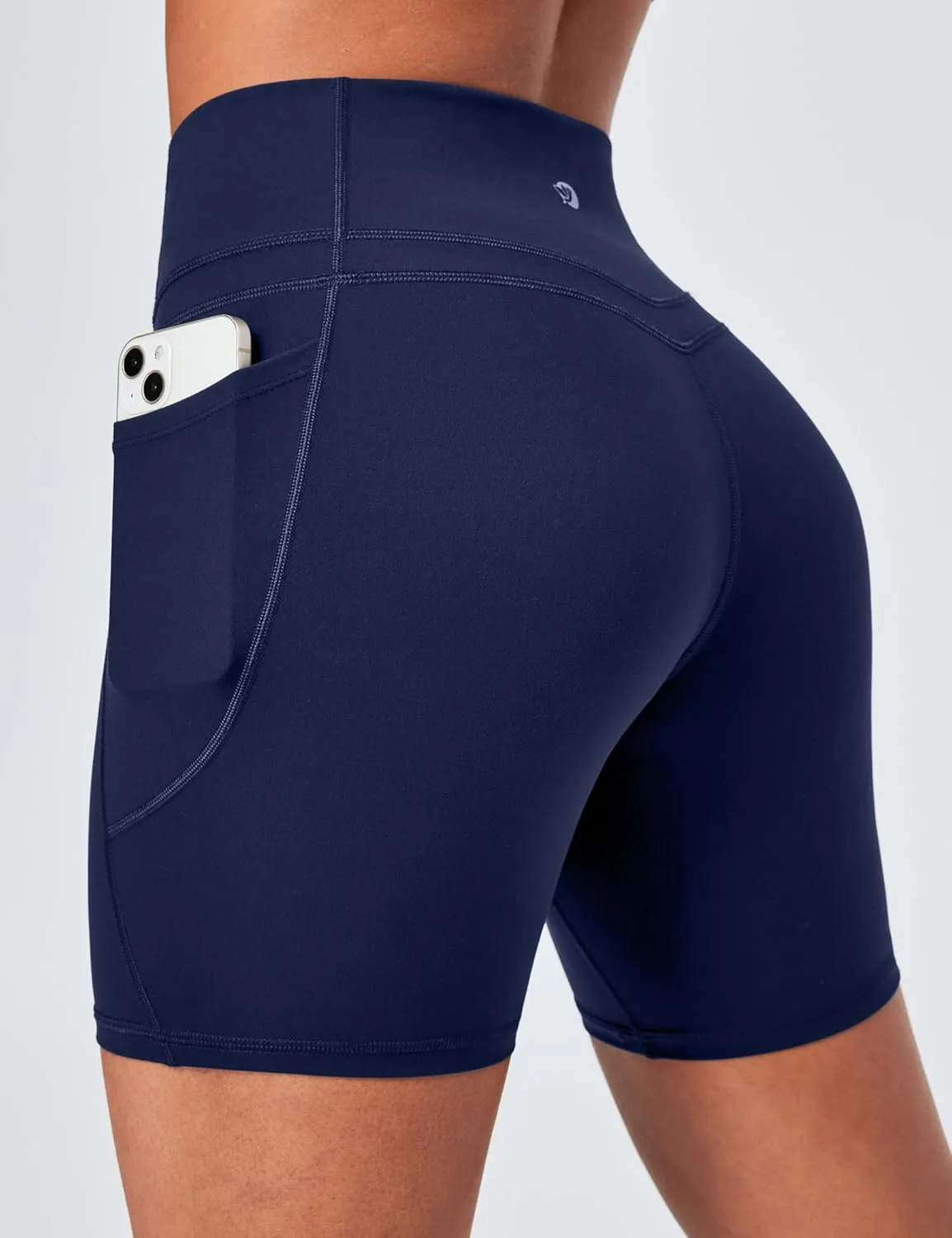 IUGA Tummy Control Biker Shorts Women with Pockets Workout Gym Shorts High Waisted Yoga Running Compression Shorts Spandex