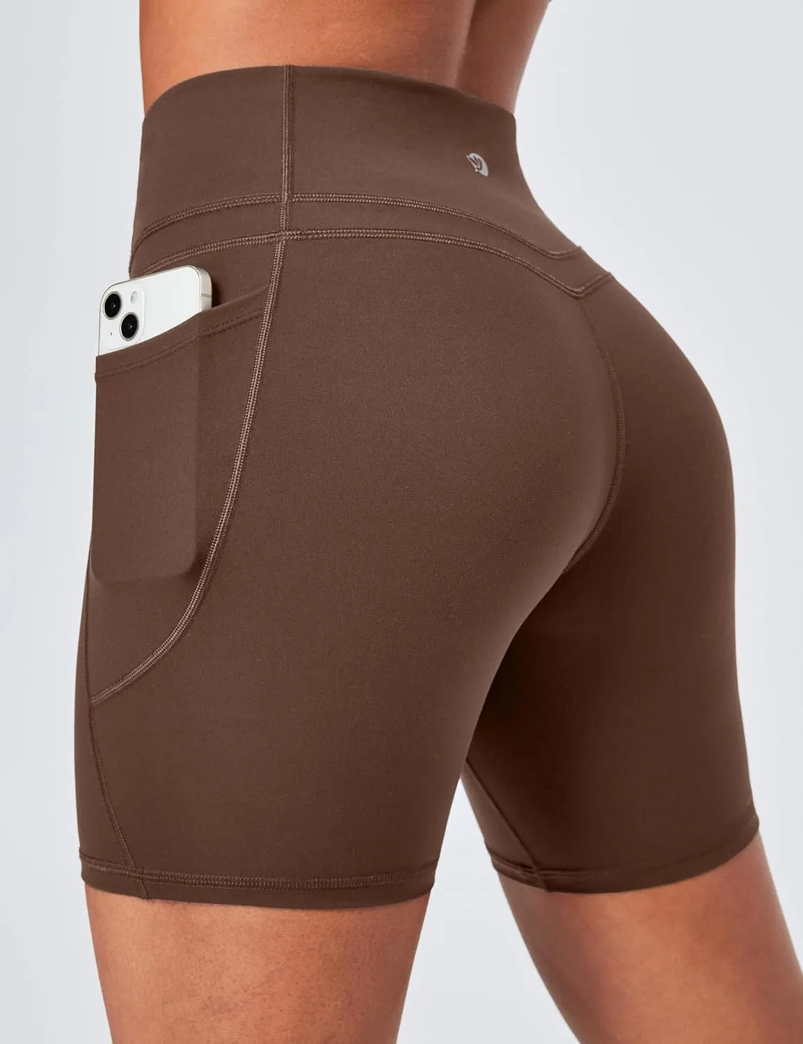 IUGA Tummy Control Biker Shorts Women with Pockets Workout Gym Shorts High Waisted Yoga Running Compression Shorts Spandex