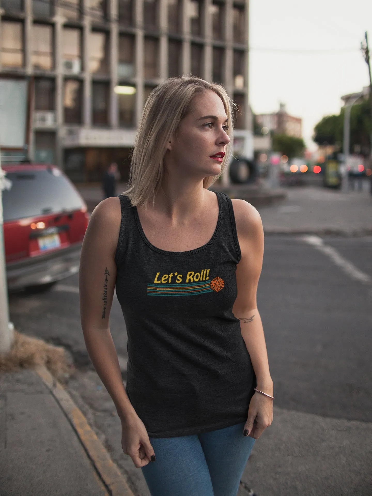 Let's Roll Women's Racer-back Tank-top