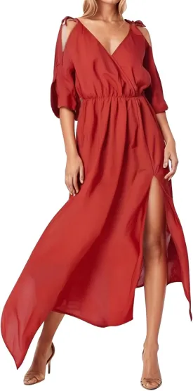 Maxi Dresses for Seniors Cold Shoulder Short Sleeve Slit Long Dresses Sexy V Neck Flowy Wedding Guests Vacation Dresses