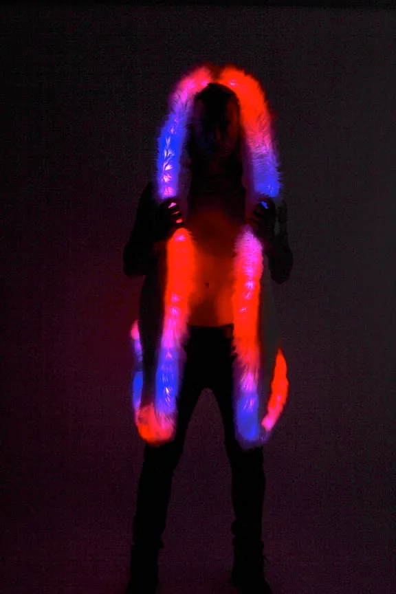 Men's LED Sequin Vest in "Silver Hologram-Black"