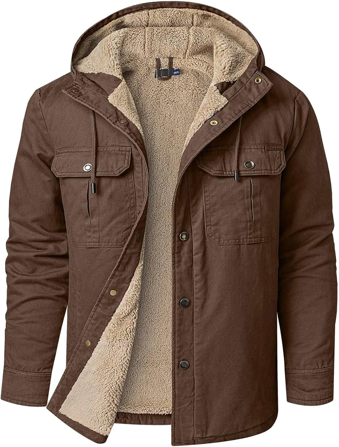 Mens Windproof Jacket 2023 Winter Warm Fleece Lined Mountain Sport Coats for Men Hooded Windbreaker Jackets Outdoor Overcoat