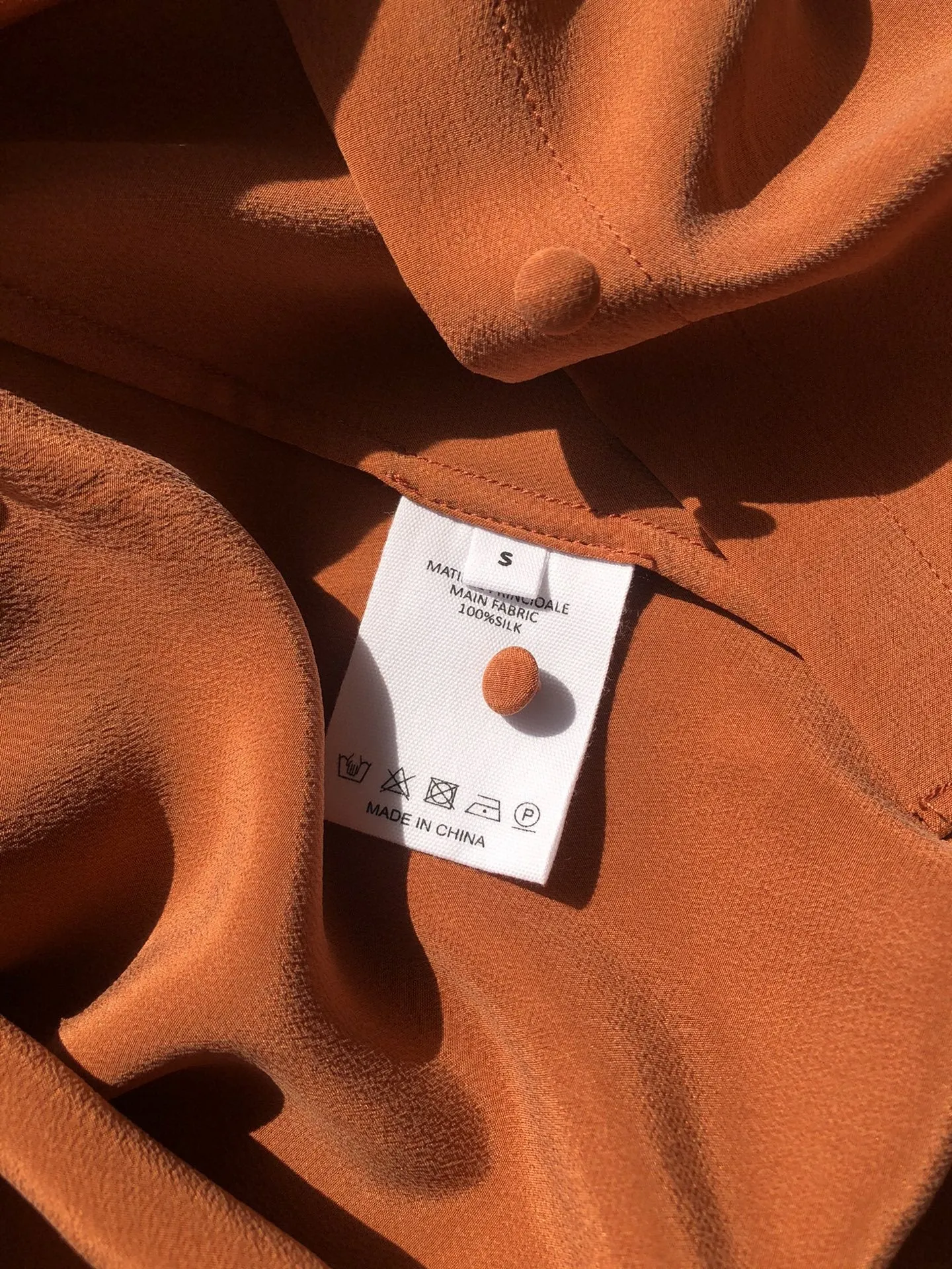 NoNothing | Elegant Coffee Pure Silk Top