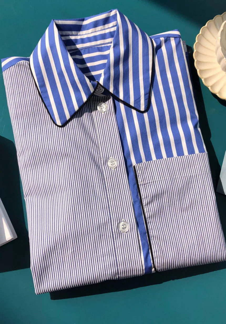 Nonothing| Women's cotton shirt in striped print