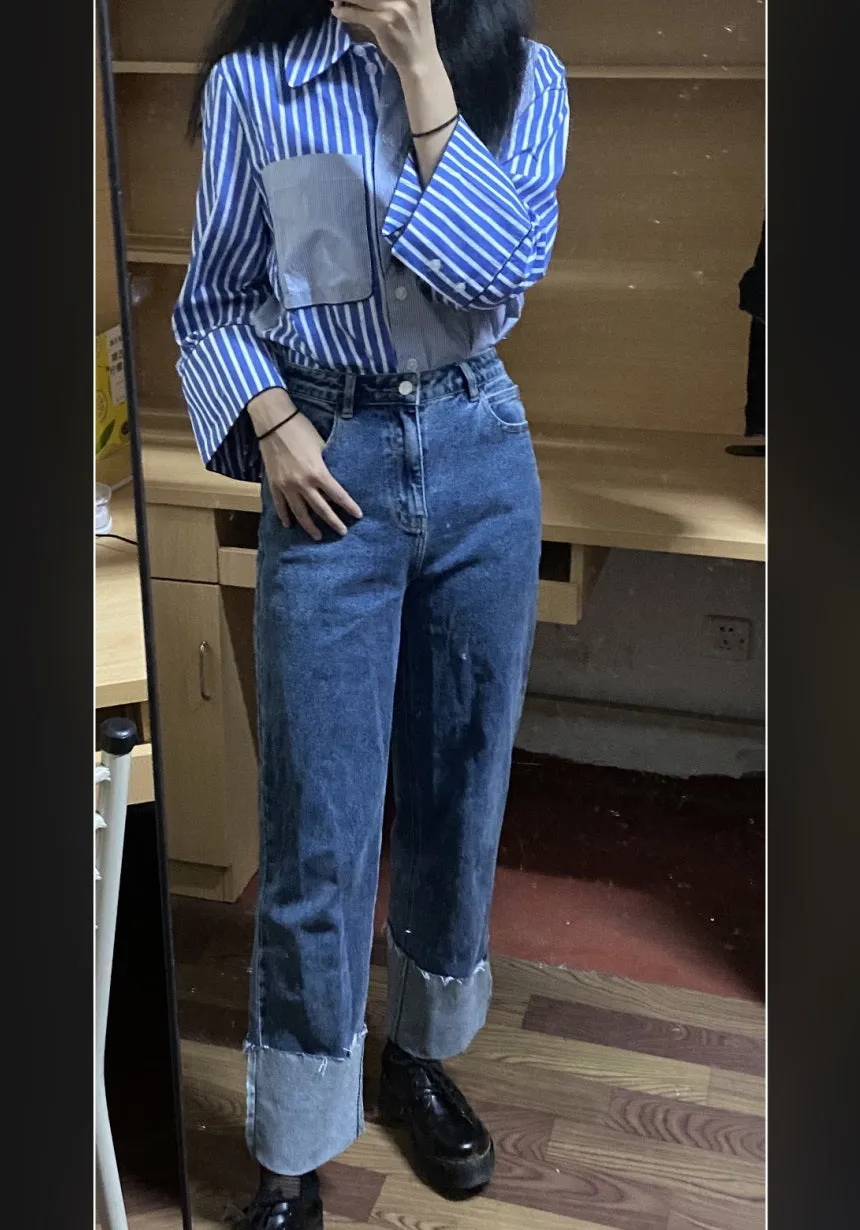 Nonothing| Women's cotton shirt in striped print