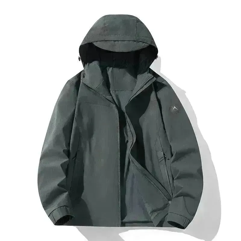 Plus Size Shell Jacket Windproof Waterproof Mountaineering Suit Coat