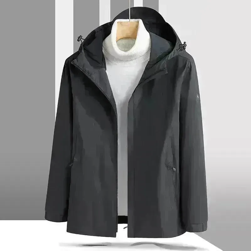 Plus Size Shell Jacket Windproof Waterproof Mountaineering Suit Coat