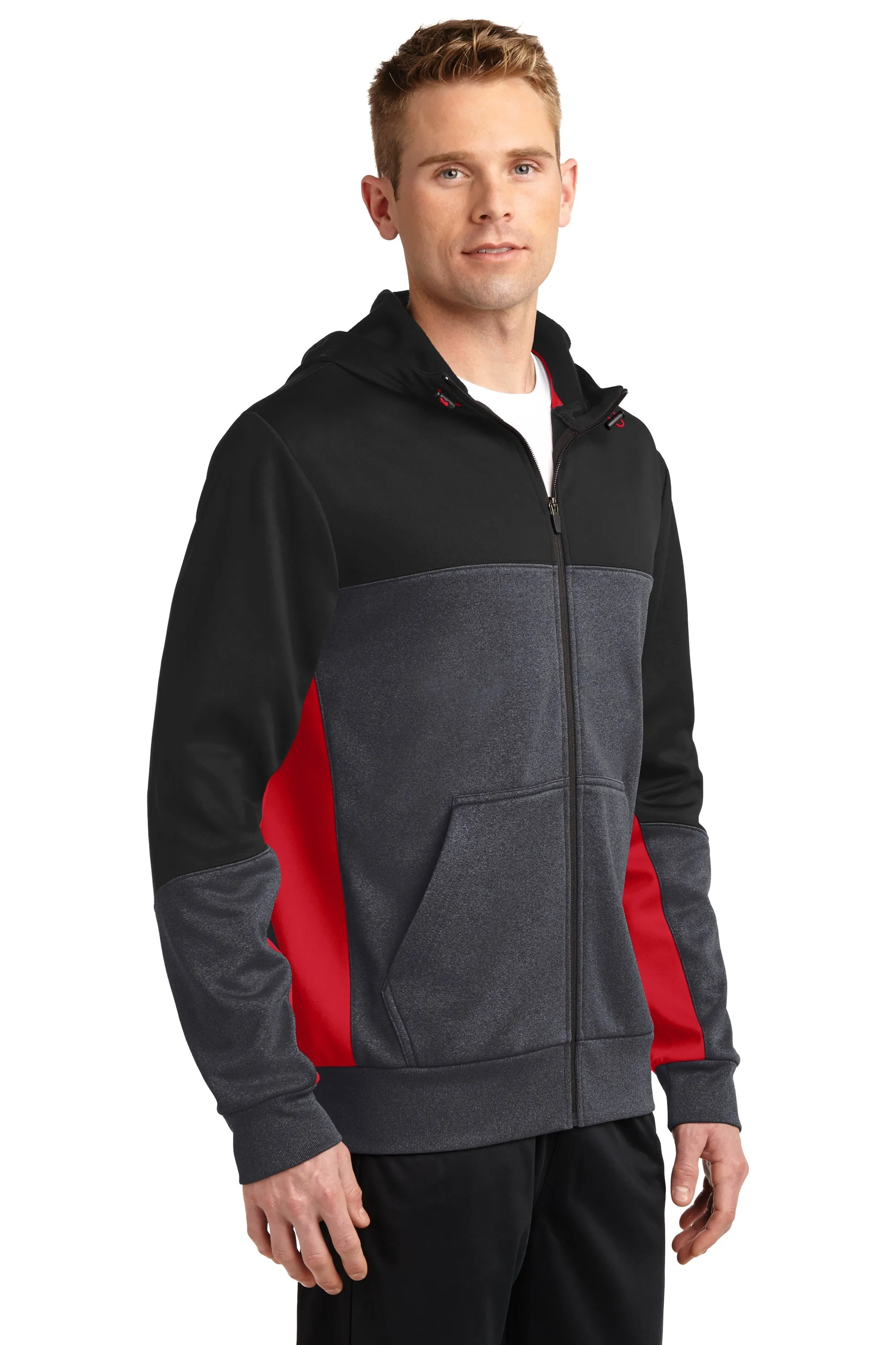 Sculptor - Sport-Tek® Tech Fleece Colorblock Full-Zip Hooded Jacket (ST245)
