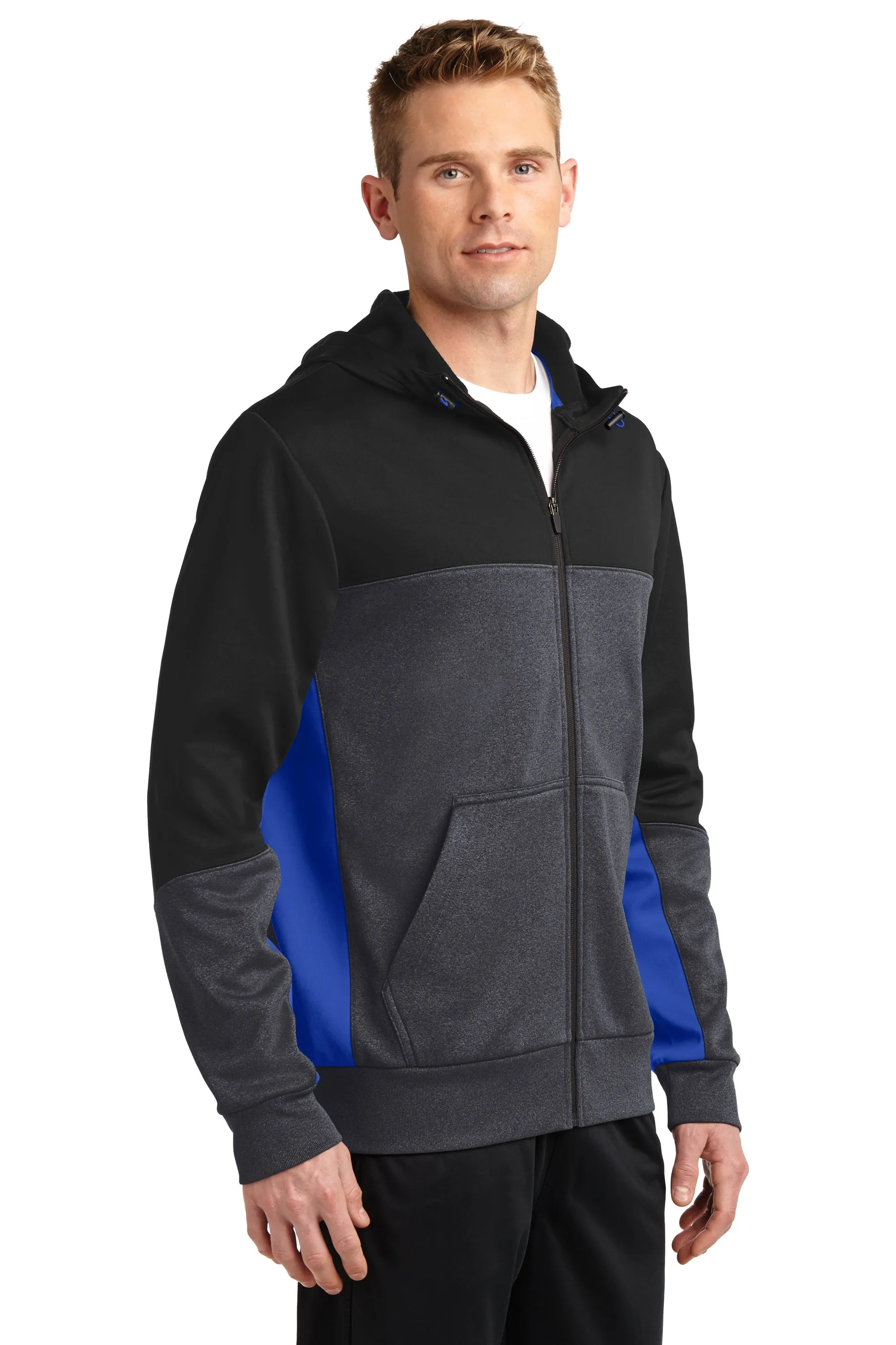 Sculptor - Sport-Tek® Tech Fleece Colorblock Full-Zip Hooded Jacket (ST245)