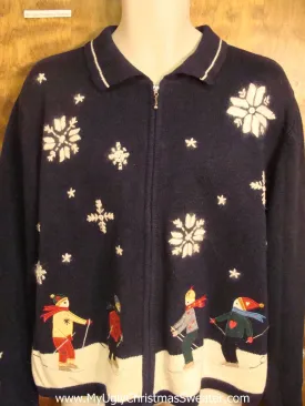 Skiing Fun Tacky Xmas Party Sweater