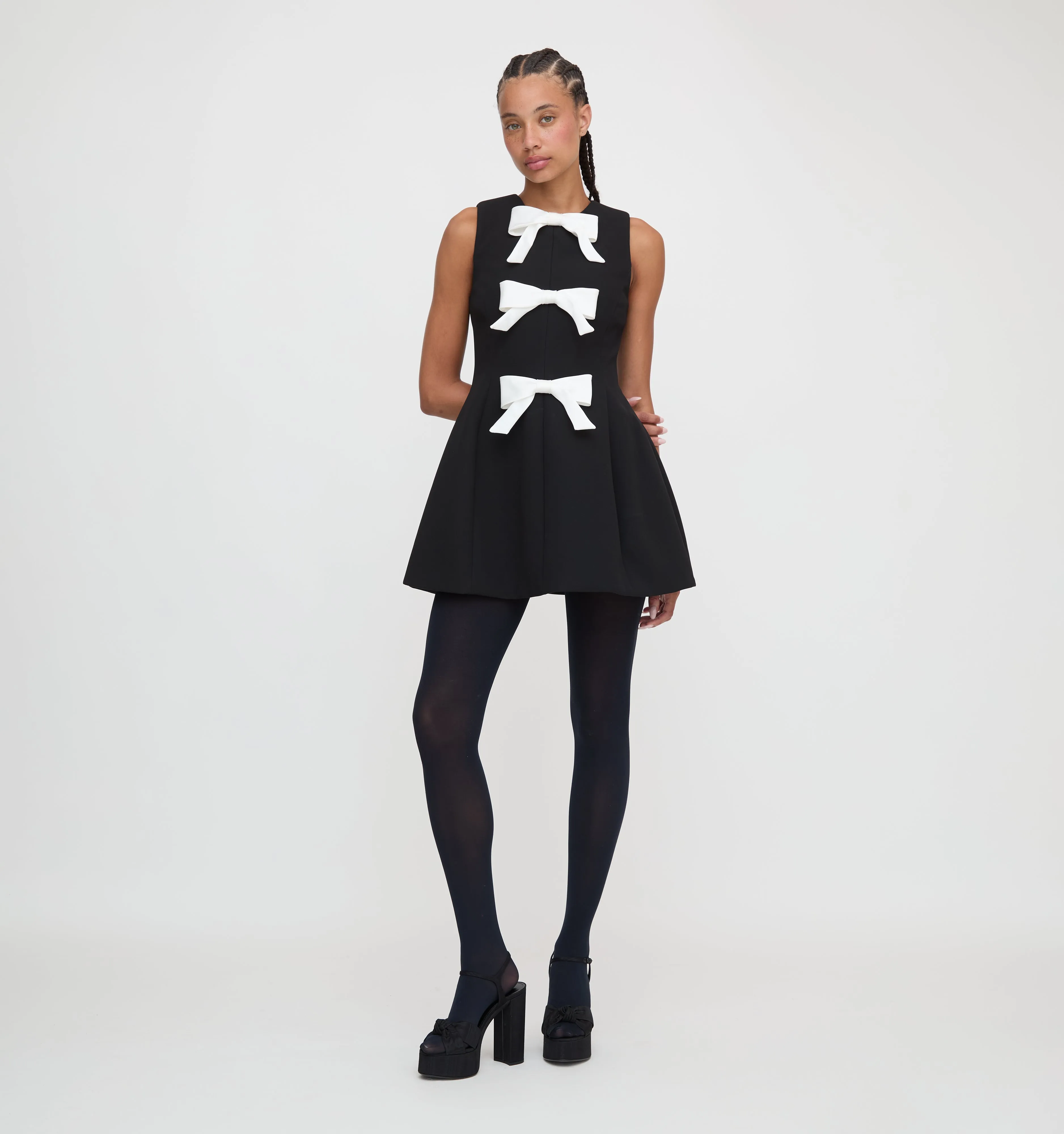 Ivory Blythe Bow Dress – Elegant and Chic Womens Eveningwear