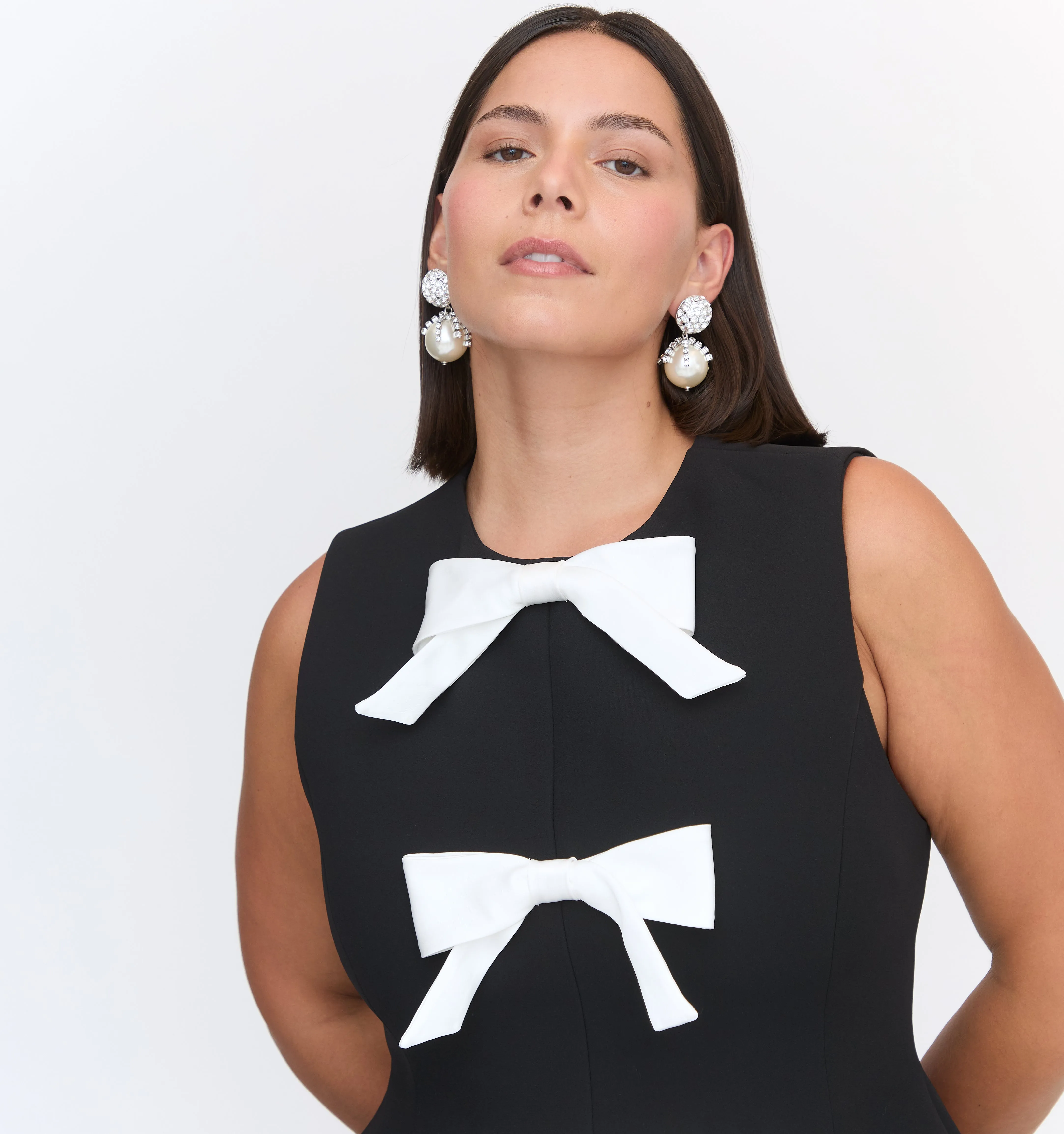 Ivory Blythe Bow Dress – Elegant and Chic Womens Eveningwear