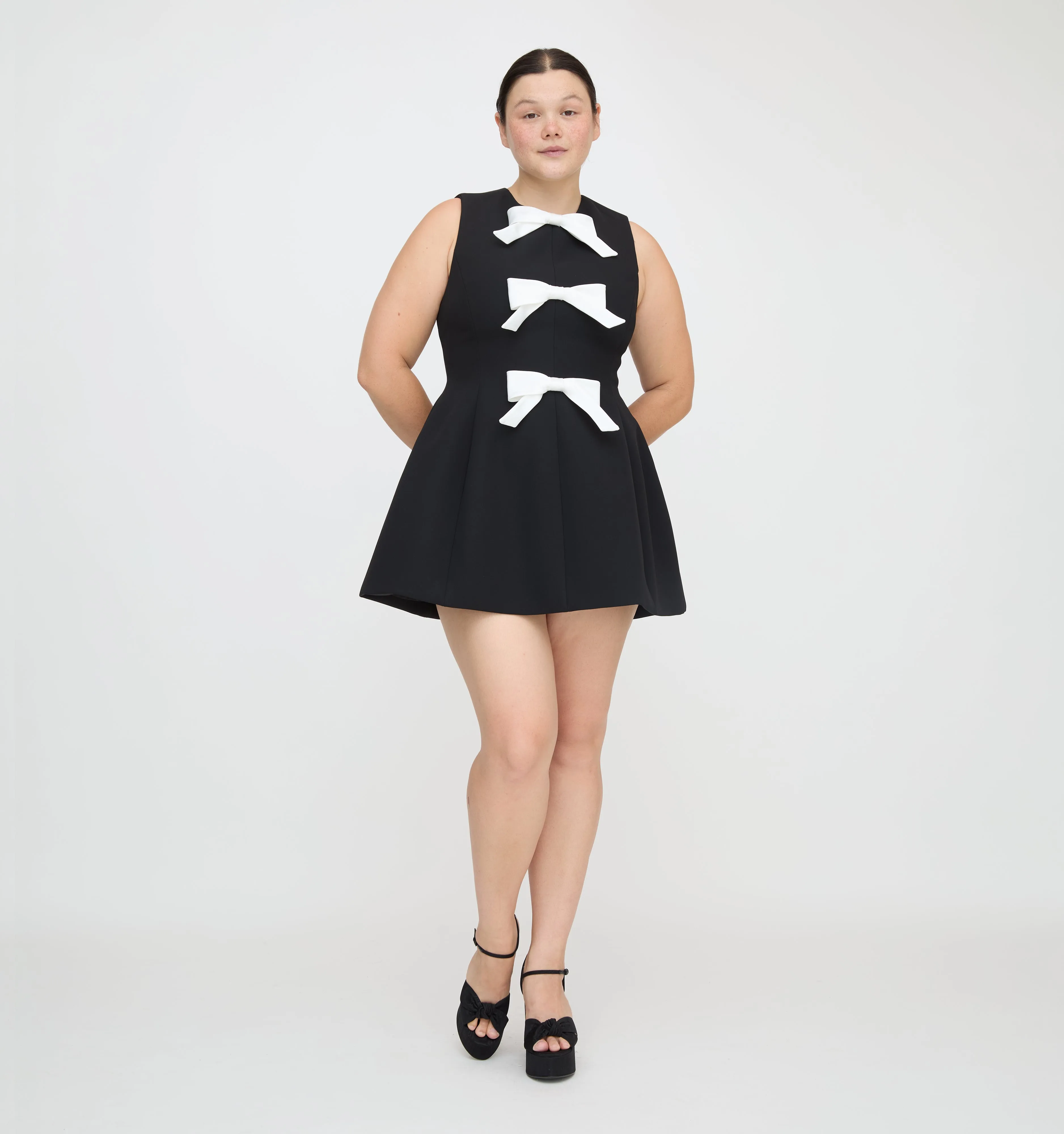 Ivory Blythe Bow Dress – Elegant and Chic Womens Eveningwear