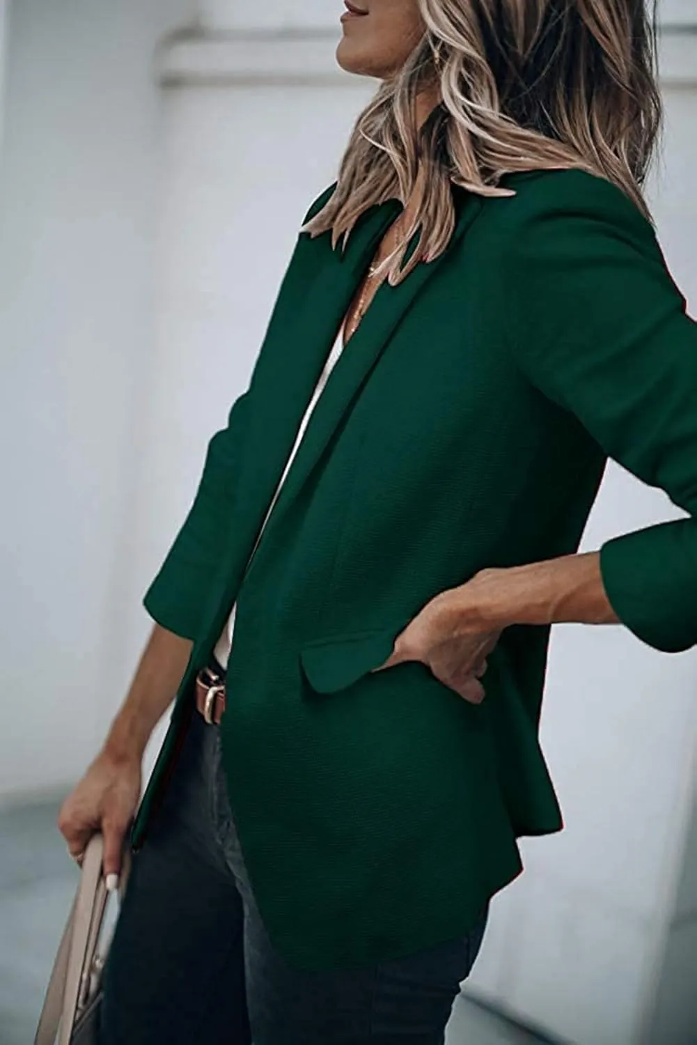 Womens Casual Blazers Open Front Lightweight Long Sleeve Lapel Work Office Jackets Blazer Business Suits Jacket