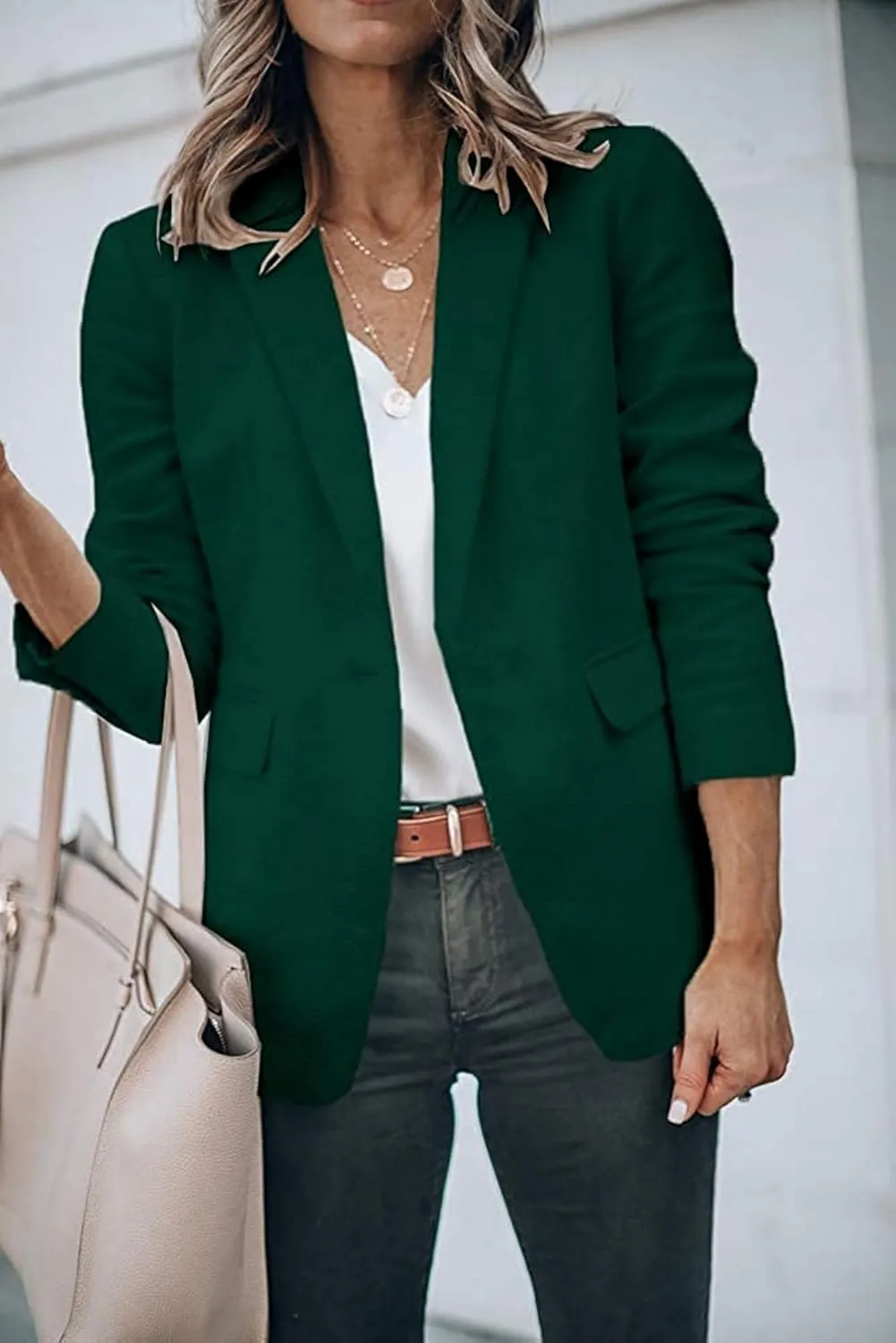 Womens Casual Blazers Open Front Lightweight Long Sleeve Lapel Work Office Jackets Blazer Business Suits Jacket